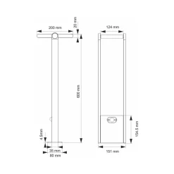 Viadurini Lighting Gartenlampion-Solar-LED-Strahler für den Außenbereich aus weißem oder mattschwarzem Aluminium - Agorio