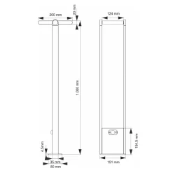 Viadurini Lighting Gartenlampion-Solar-LED-Strahler für den Außenbereich aus weißem oder mattschwarzem Aluminium - Agorio