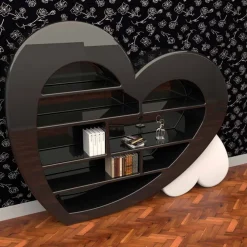 Viadurini Design Moderne Design Bücherregale-Solid Surface® Bücherregal Made in Italy Cuore