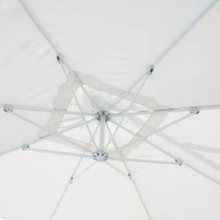 Viadurini in the Garden Gartenschirm-Sonnenschirm aus Polyester mit weißer Aluminiumstruktur - Zinica