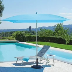 Viadurini in the Garden Gartenschirm-Sonnenschirm mit eloxierter gestreifter Aluminiumstruktur - Laila