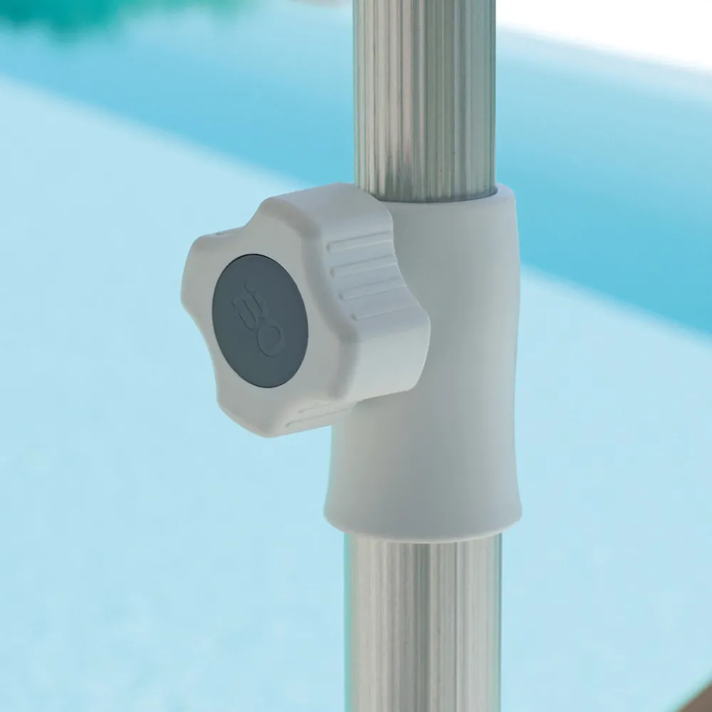 Viadurini in the Garden Gartenschirm-Sonnenschirm mit eloxierter gestreifter Aluminiumstruktur - Laila