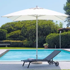 Viadurini in the Garden Gartenschirm-Sonnenschirm mit farbigem Stoff und Aluminiumstruktur - Norbert