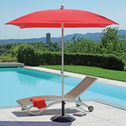 Viadurini in the Garden Gartenschirm-Sonnenschirm mit Struktur aus gestreiftem Aluminium und Stoff - Renaud