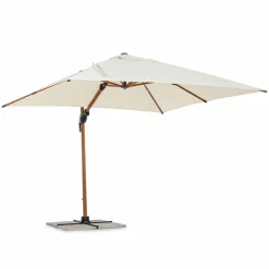 Viadurini in the Garden Gartenschirm-Sonnenschirm, 3x3 in Aluminium mit beiger Polyesterabdeckung - Leano