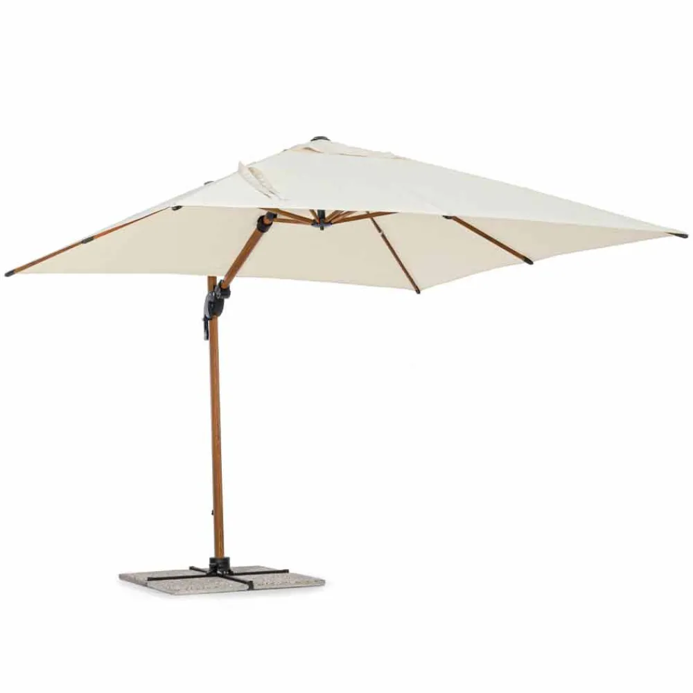 Viadurini in the Garden Gartenschirm-Sonnenschirm, 3x3 in Aluminium mit beiger Polyesterabdeckung - Leano
