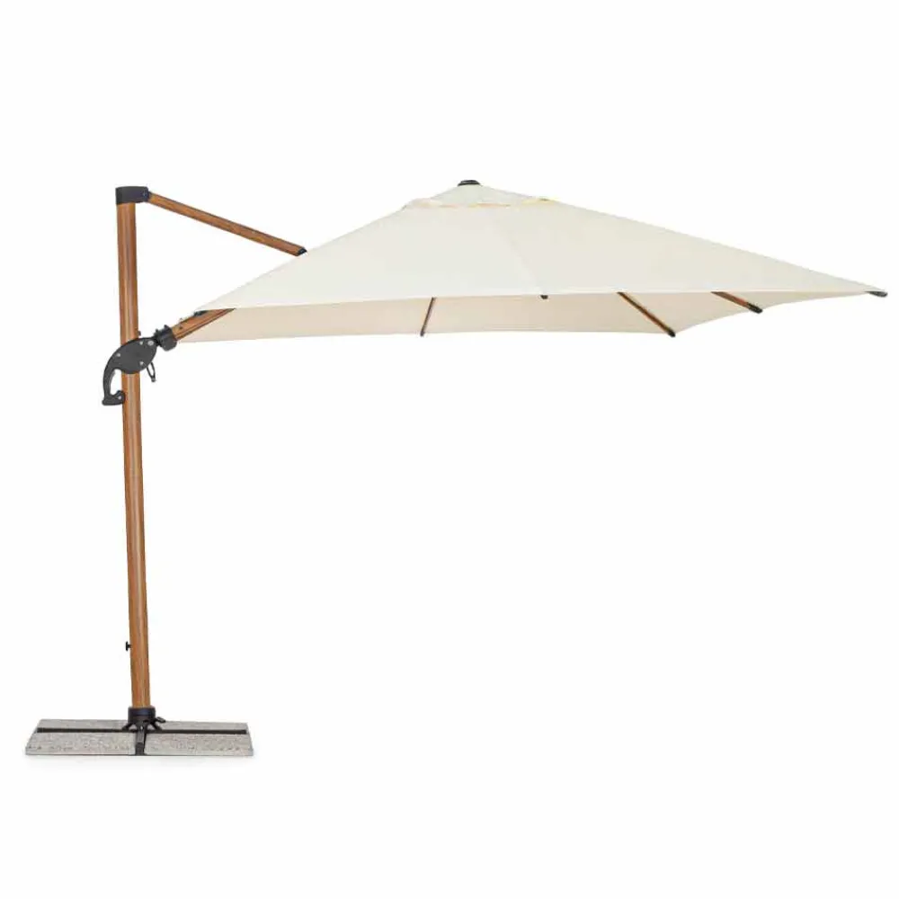 Viadurini in the Garden Gartenschirm-Sonnenschirm, 3x3 in Aluminium mit beiger Polyesterabdeckung - Leano