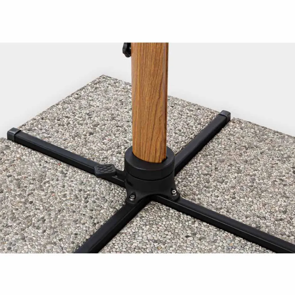 Viadurini in the Garden Gartenschirm-Sonnenschirm, 3x3 in Aluminium mit beiger Polyesterabdeckung - Leano