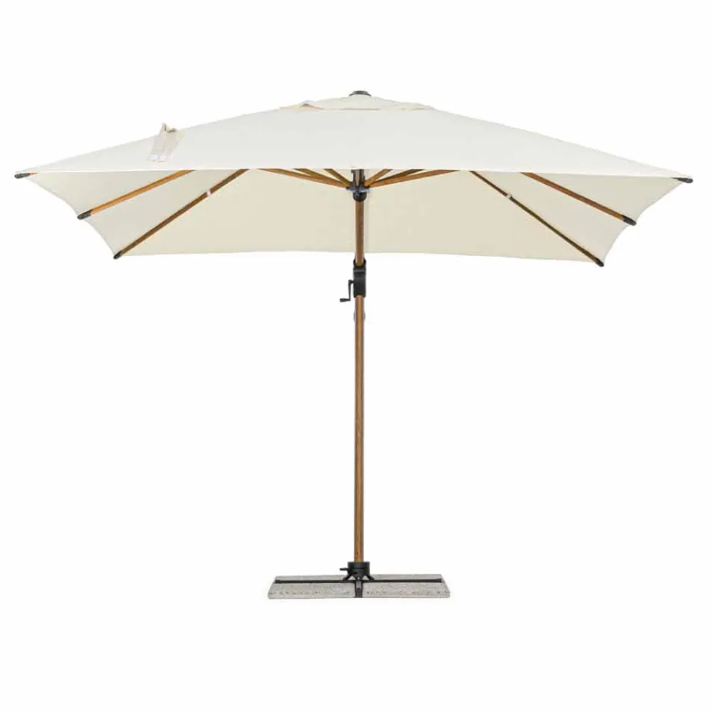 Viadurini in the Garden Gartenschirm-Sonnenschirm, 3x3 in Aluminium mit beiger Polyesterabdeckung - Leano