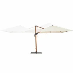 Viadurini in the Garden Gartenschirm-Sonnenschirm, 3x3 in Aluminium mit beiger Polyesterabdeckung - Leano