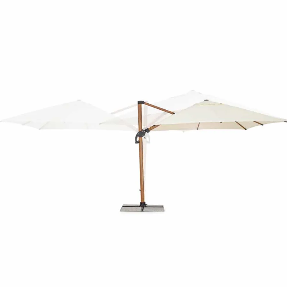 Viadurini in the Garden Gartenschirm-Sonnenschirm, 3x3 in Aluminium mit beiger Polyesterabdeckung - Leano