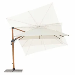 Viadurini in the Garden Gartenschirm-Sonnenschirm, 3x3 in Aluminium mit beiger Polyesterabdeckung - Leano