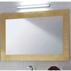 Viadurini Bathroom Badspiegel-Spiegel in Glas mit Pascal Blattgold verziert