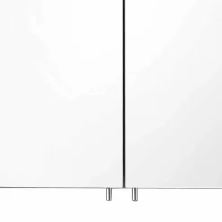 Viadurini Bathroom Badspiegel-Spiegel mit 2 Türen aus silber lackiertem Aluminium, Modern Alfio