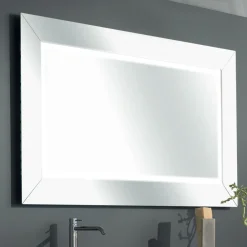 Viadurini Bathroom Badspiegel-Spiegel mit farbigem Spiegelrahmen und LED Made in Italy - Newton