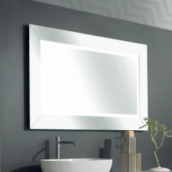 Viadurini Bathroom Badspiegel-Spiegel mit farbigem Spiegelrahmen und LED Made in Italy - Newton