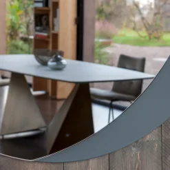 Viadurini Living Wandspiegel-Spiegel mit geätztem, taubengrau lackiertem Glasboden, hergestellt in Italien – Oregano