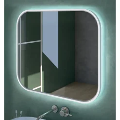 Viadurini Bathroom Badspiegel-Spiegel mit Holzkante und Hintergrundbeleuchtung, hergestellt in Italien – Vincent