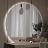 Viadurini Bathroom Badspiegel-Spiegel mit LED-Hintergrundbeleuchtung nur auf der runden Seite Made in Italy - Make