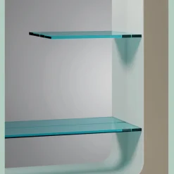 Viadurini Bathroom Badspiegel-Spiegel mit Metallrahmen und 2 Glasböden, hergestellt in Italien – William