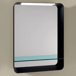 Viadurini Bathroom Badspiegel-Spiegel mit Metallrahmen und Glasablage, hergestellt in Italien – Frida