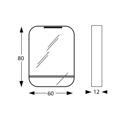 Viadurini Bathroom Badspiegel-Spiegel mit Metallrahmen und Glasablage, hergestellt in Italien – Frida