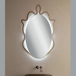 Viadurini Bathroom Badspiegel-Spiegel mit Metallrahmen und integrierten LEDs Made in Italy - Leonardo