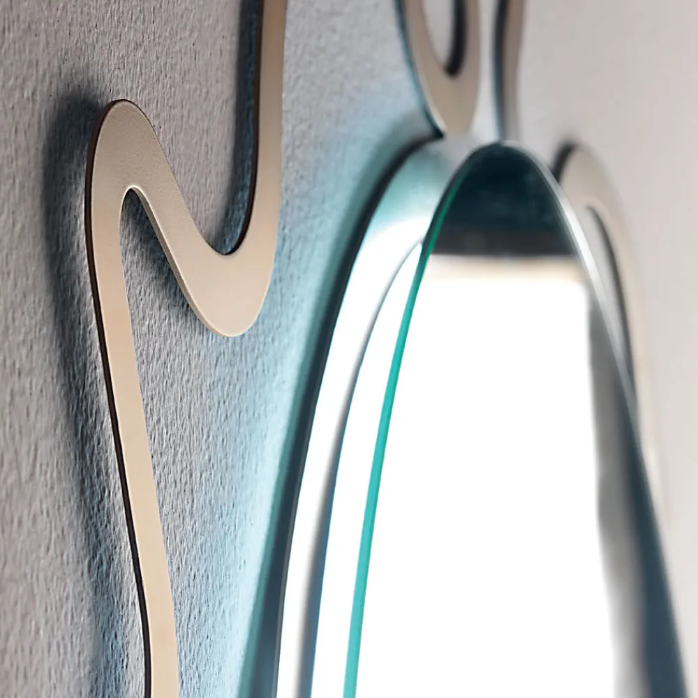 Viadurini Bathroom Badspiegel-Spiegel mit Metallrahmen und integrierten LEDs Made in Italy - Leonardo