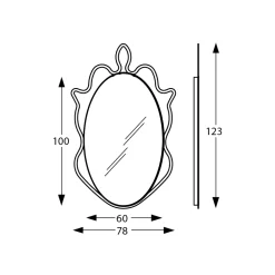 Viadurini Bathroom Badspiegel-Spiegel mit Metallrahmen und integrierten LEDs Made in Italy - Leonardo