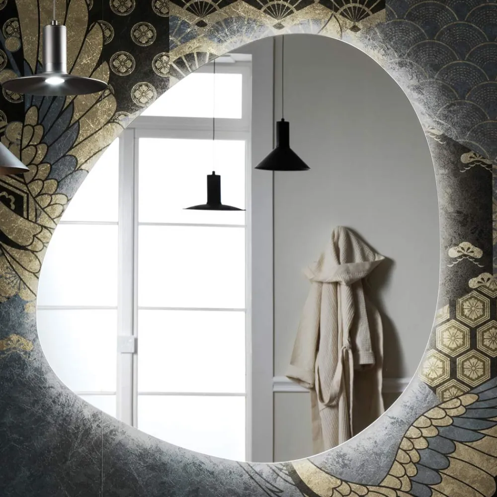 Viadurini Bathroom Badspiegel-Spiegel mit umschaltbarer LED-Hintergrundbeleuchtung, hergestellt in Italien – Talk