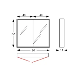 Viadurini Bathroom Badspiegel-Spiegelbehälter aus Holz mit Doppelspiegel und Lichtern, hergestellt in Italien – Darwin