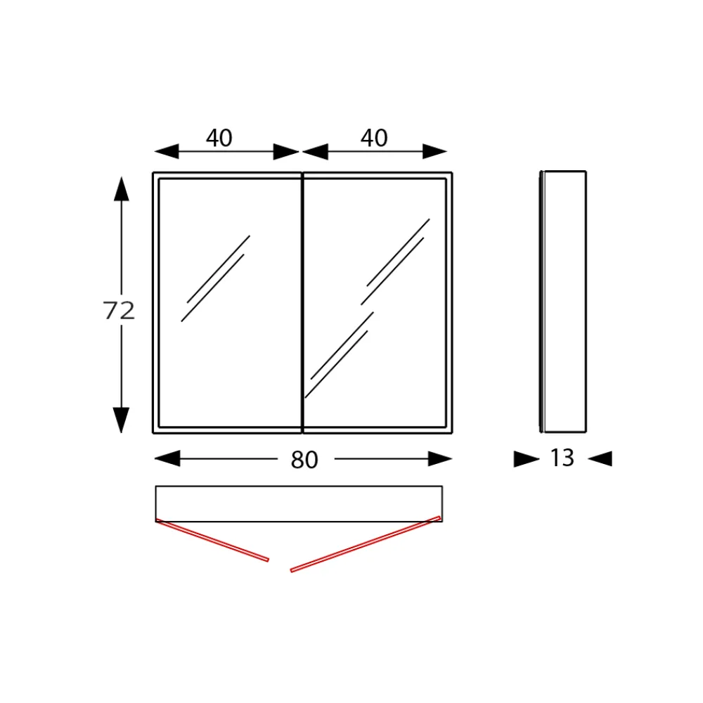 Viadurini Bathroom Badspiegel-Spiegelbehälter aus Holz mit Doppelspiegel und Lichtern, hergestellt in Italien – Darwin