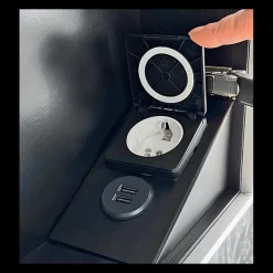 Viadurini Bathroom Badspiegel-Spiegelbehälter aus Holz mit Doppelspiegel und Lichtern, hergestellt in Italien – Darwin