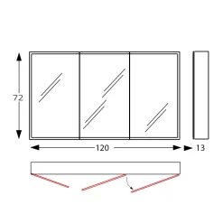 Viadurini Bathroom Badspiegel-Spiegelbehälter aus Holz mit Doppelspiegel und Lichtern, hergestellt in Italien – Darwin