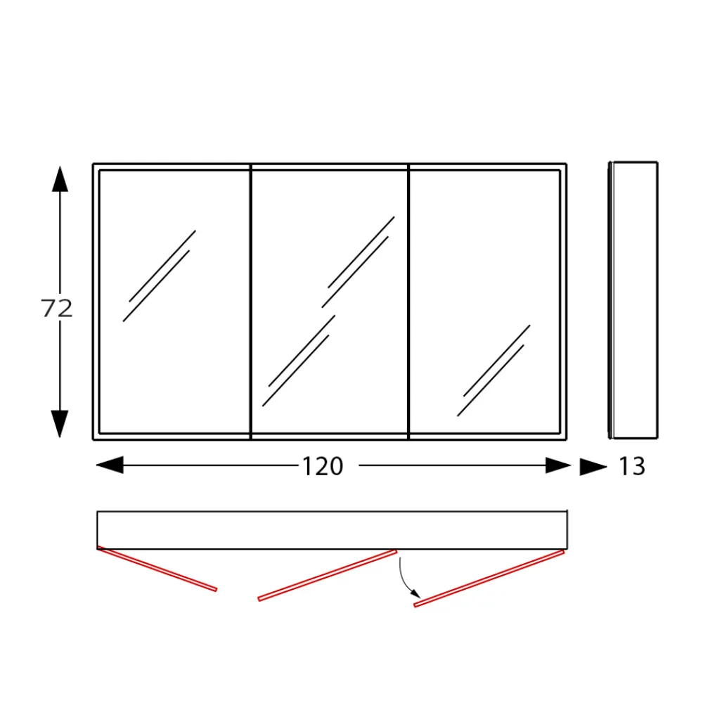 Viadurini Bathroom Badspiegel-Spiegelbehälter aus Holz mit Doppelspiegel und Lichtern, hergestellt in Italien – Darwin