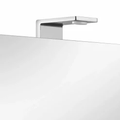 Viadurini Bathroom Badspiegel-Spiegelbehälter mit 4 Kristalltüren mit 12 Regalen und 4 LED-Leuchten - Maxi