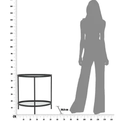 Viadurini Living Moderne Couchtische-Spiegel-Couchtisch mit schwarzer Eisenstruktur - Archimede