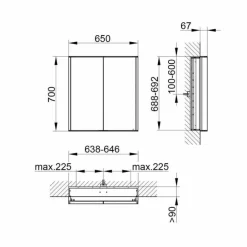 Viadurini Bathroom Badspiegel-Spiegelschrank aus silber lackiertem Aluminium, Modern - Demon