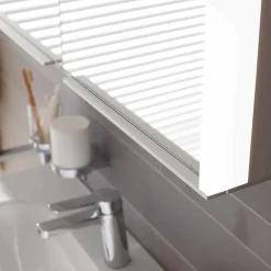 Viadurini Bathroom Badspiegel-Spiegelschrank aus silber lackiertem Aluminium, Modern - Demon