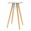 Vondom Garten Beistelltisch-Square Design High Bar Tisch in Holz und HPL, 4 Stück - Faz Wood von