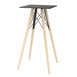 Vondom Garten Beistelltisch-Square Design High Bar Tisch in Holz und HPL, 4 Stück - Faz Wood von