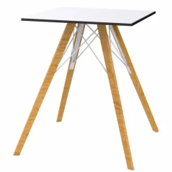 Vondom Esstische-Square Design Holz und HPL Esstisch, 4 Stück - Faz Wood von