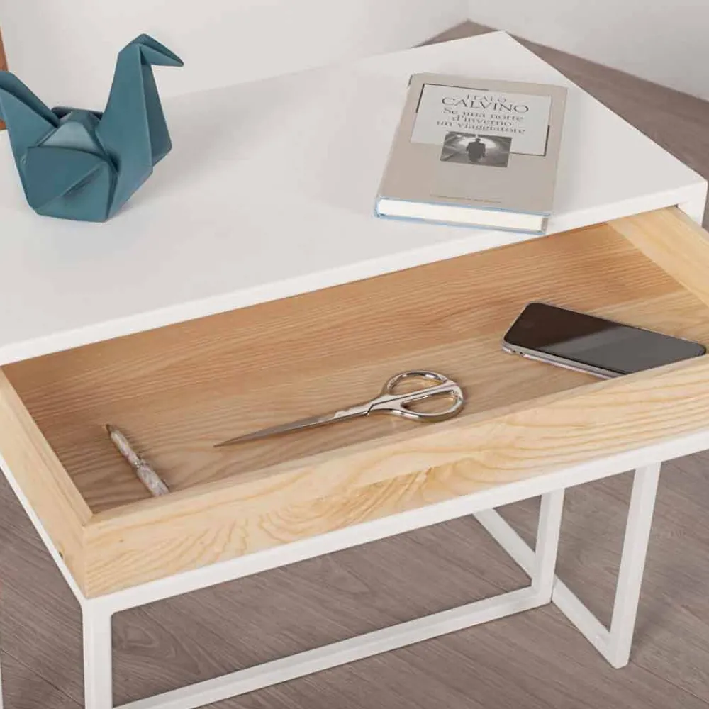 Viadurini Living Moderne Couchtische-Stahl Couchtisch mit Aschenbecher Made in Italy - Spitze