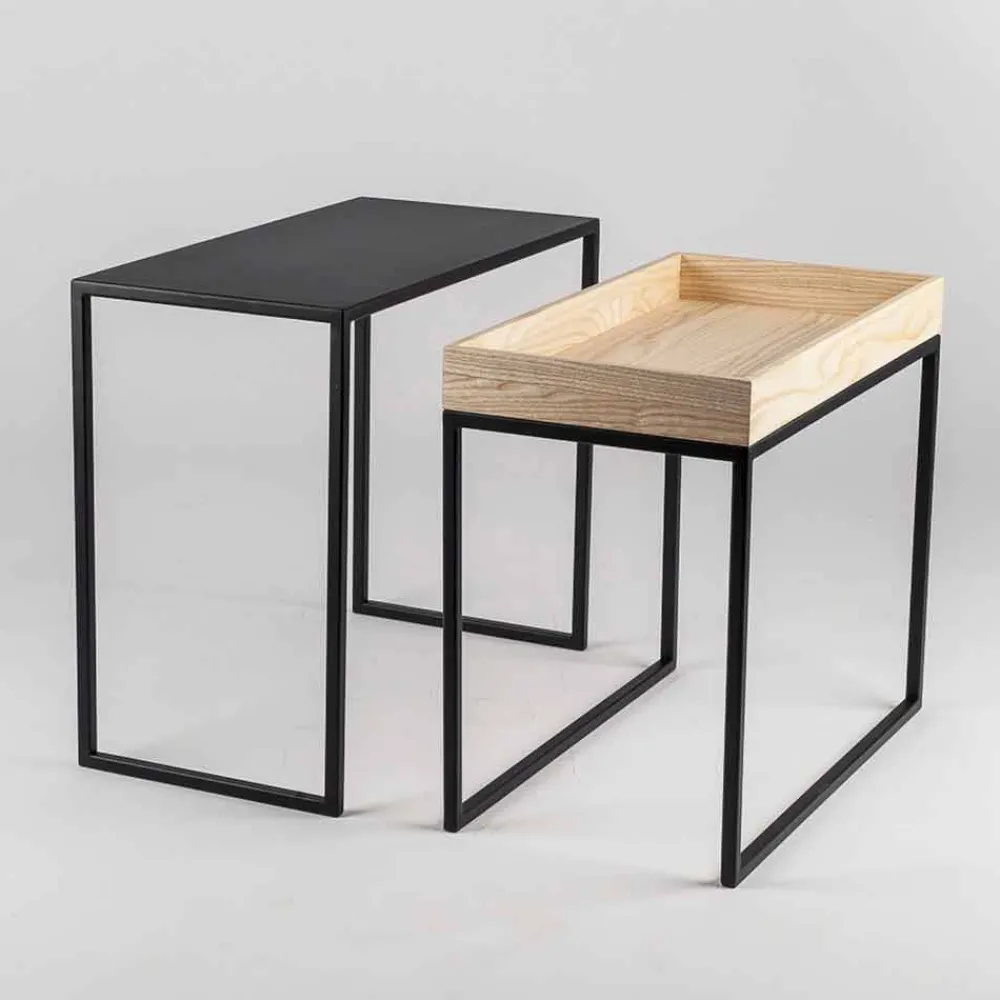 Viadurini Living Moderne Couchtische-Stahl Couchtisch mit Aschenbecher Made in Italy - Spitze