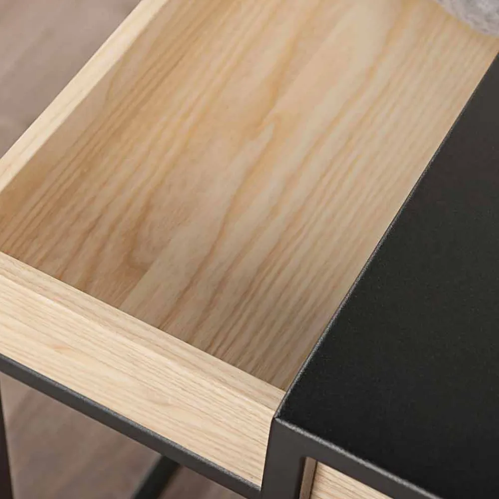 Viadurini Living Moderne Couchtische-Stahl Couchtisch mit Aschenbecher Made in Italy - Spitze