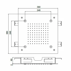 Viadurini Taps Duschköpfe-Stahlduschkopf mit Regenstrahl und Verneblern Made in Italy - Selmo