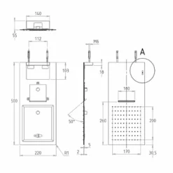 Viadurini Taps Duschköpfe-Stahlwandduschkopf mit Doppelstrahl Made in Italy - Cartesio