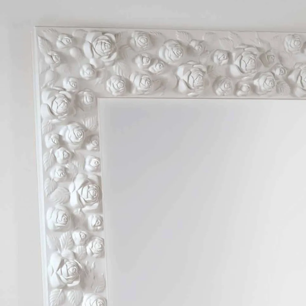 Viadurini Classic Standspiegel|Wandspiegel-Stand und Wandspiegel Rahmen mit Rosen verziert Flower