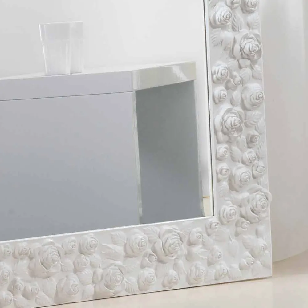 Viadurini Classic Standspiegel|Wandspiegel-Stand und Wandspiegel Rahmen mit Rosen verziert Flower