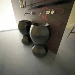 Viadurini Design Design Waschbecken Aus Solid Surface-Standwaschbecken in modernem Design Ariel Made in Italy